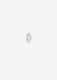 6mm Marquise Diamond Threaded Flat Back Earring | Single