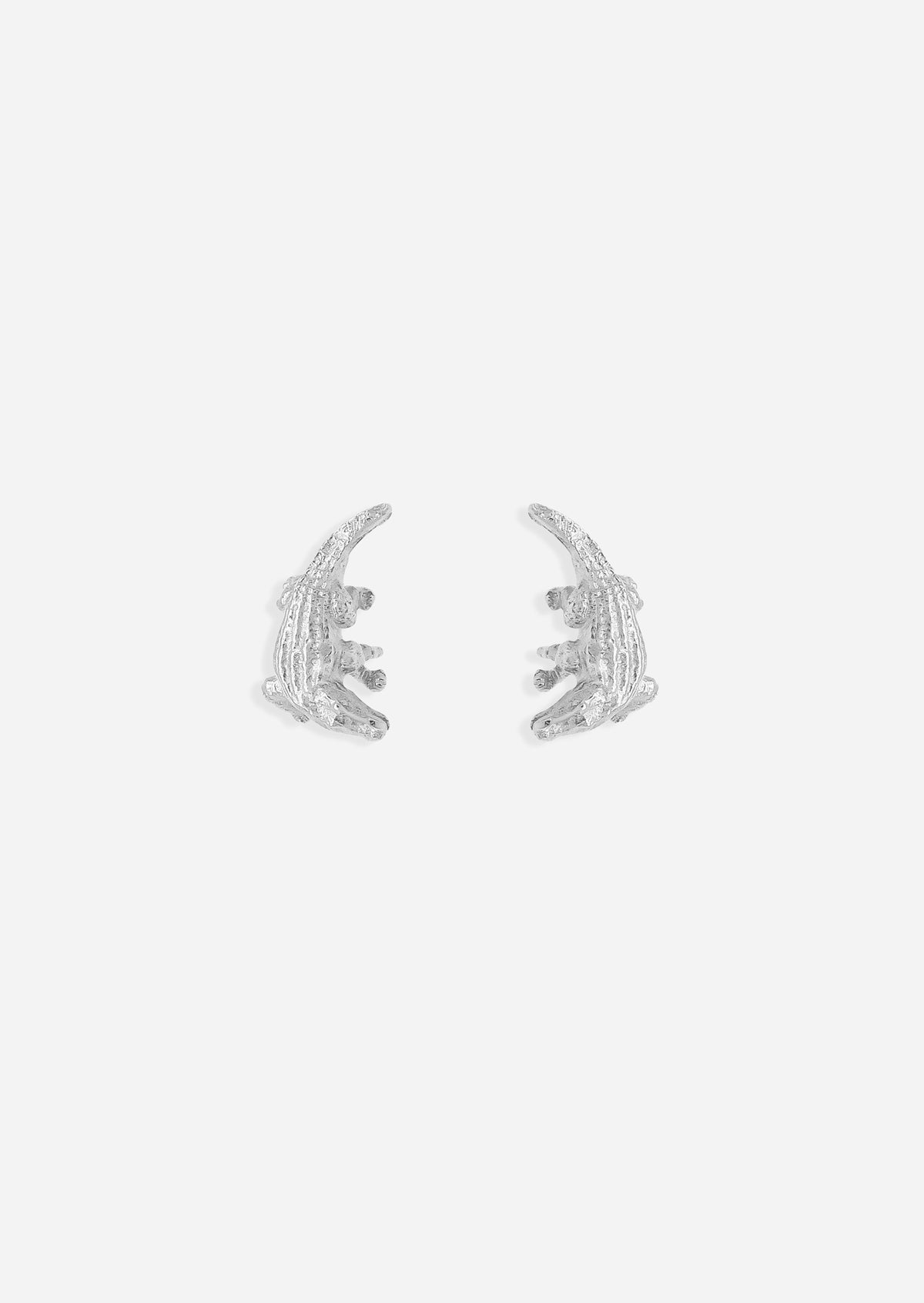 Alligator Threaded Flat Back Earring | Single