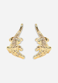 Alligator Threaded Flat Back Earring | Single