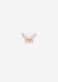 Butterfly Threaded Flat Back Earring | Single