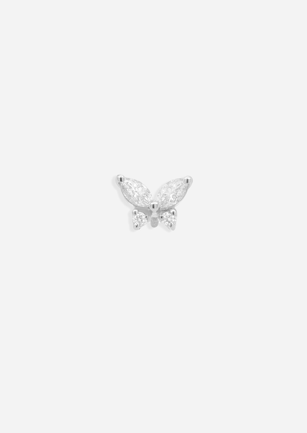 Butterfly Threaded Flat Back Earring | Single