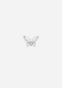 Butterfly Threaded Flat Back Earring | Single