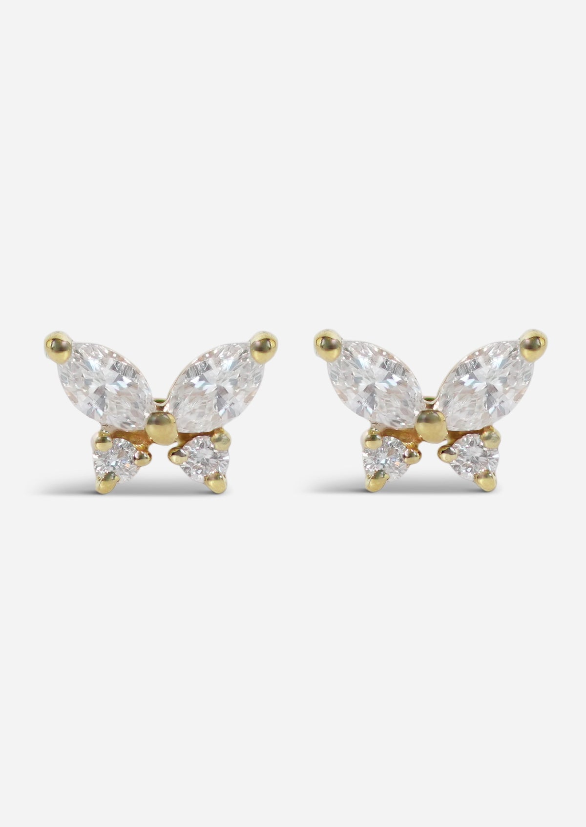 Butterfly Threaded Flat Back Earring | Single
