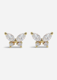 Butterfly Threaded Flat Back Earring | Single