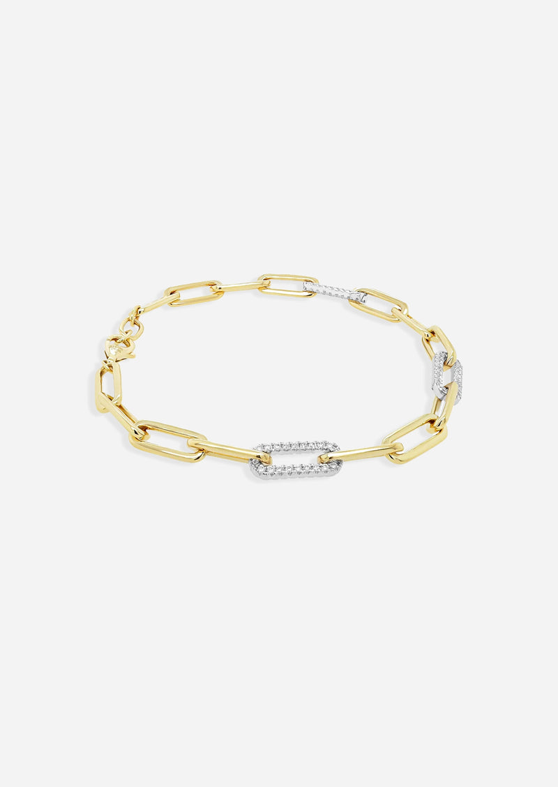 Diamond Staple Bracelet
