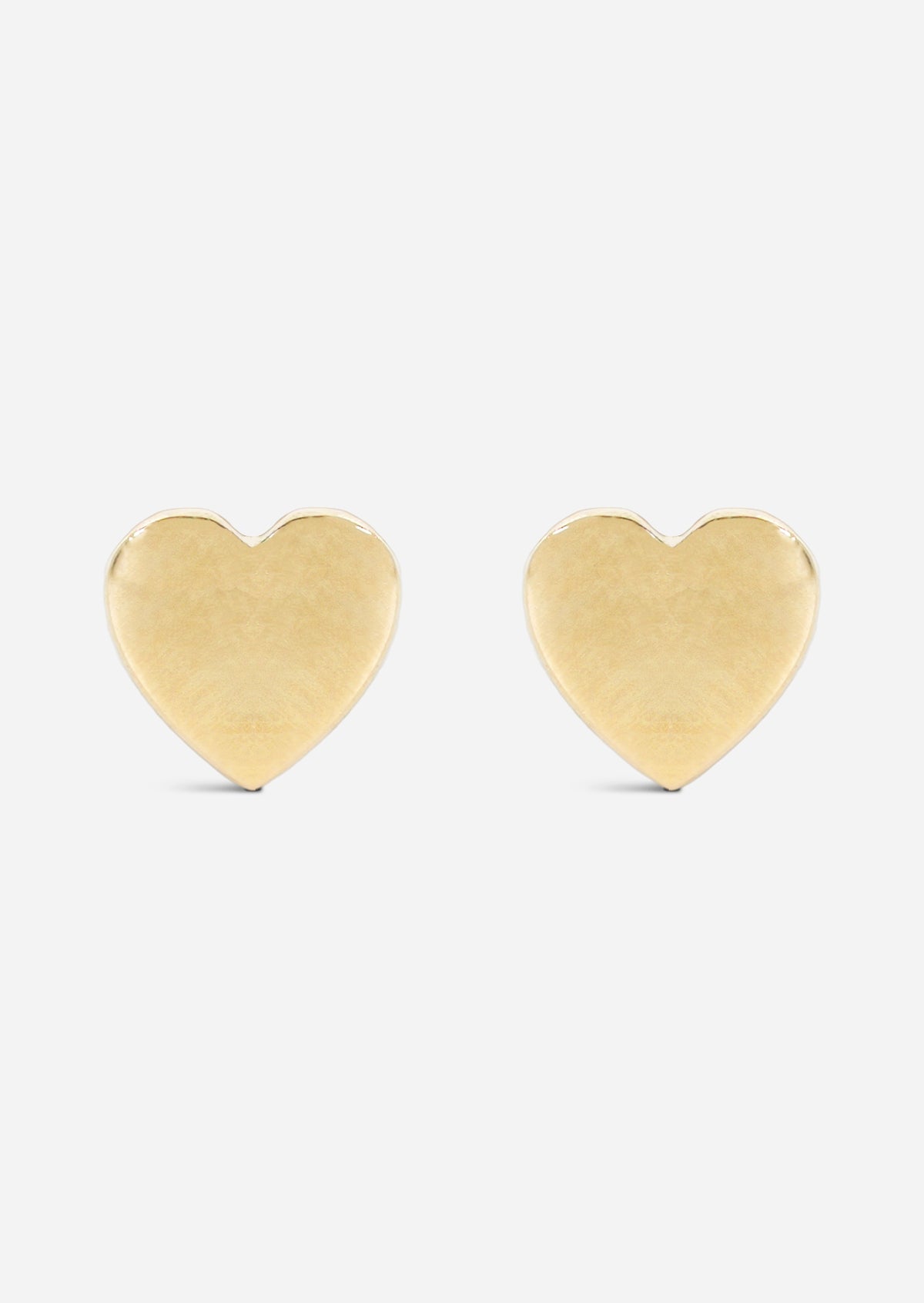 Mini Gold Heart Threaded Flat Back Earring | Single