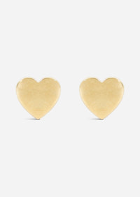 Mini Gold Heart Threaded Flat Back Earring | Single