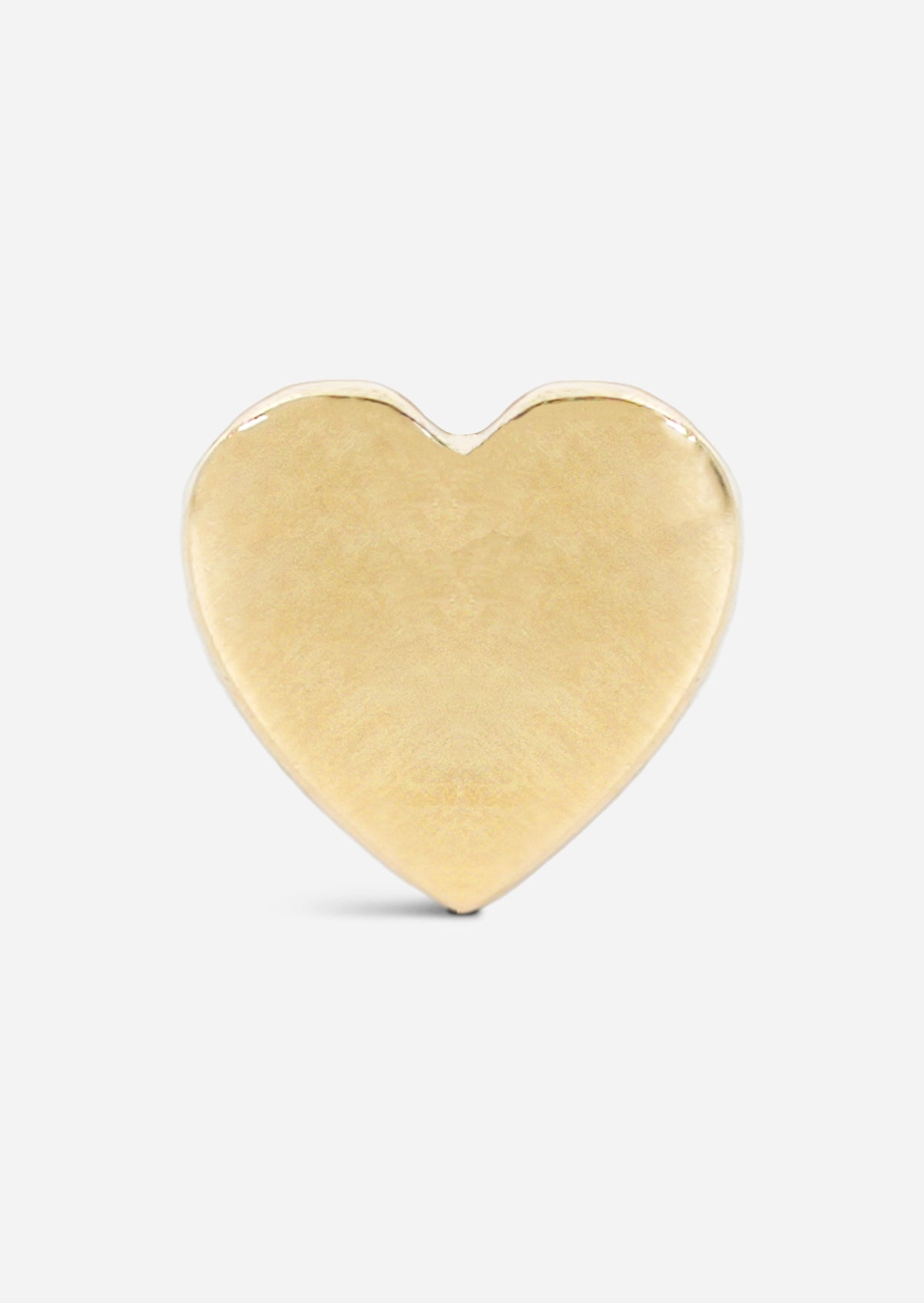 Mini Gold Heart Threaded Flat Back Earring | Single