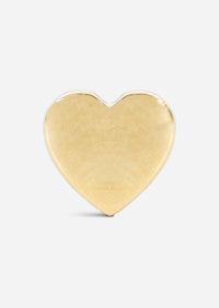 Mini Gold Heart Threaded Flat Back Earring | Single