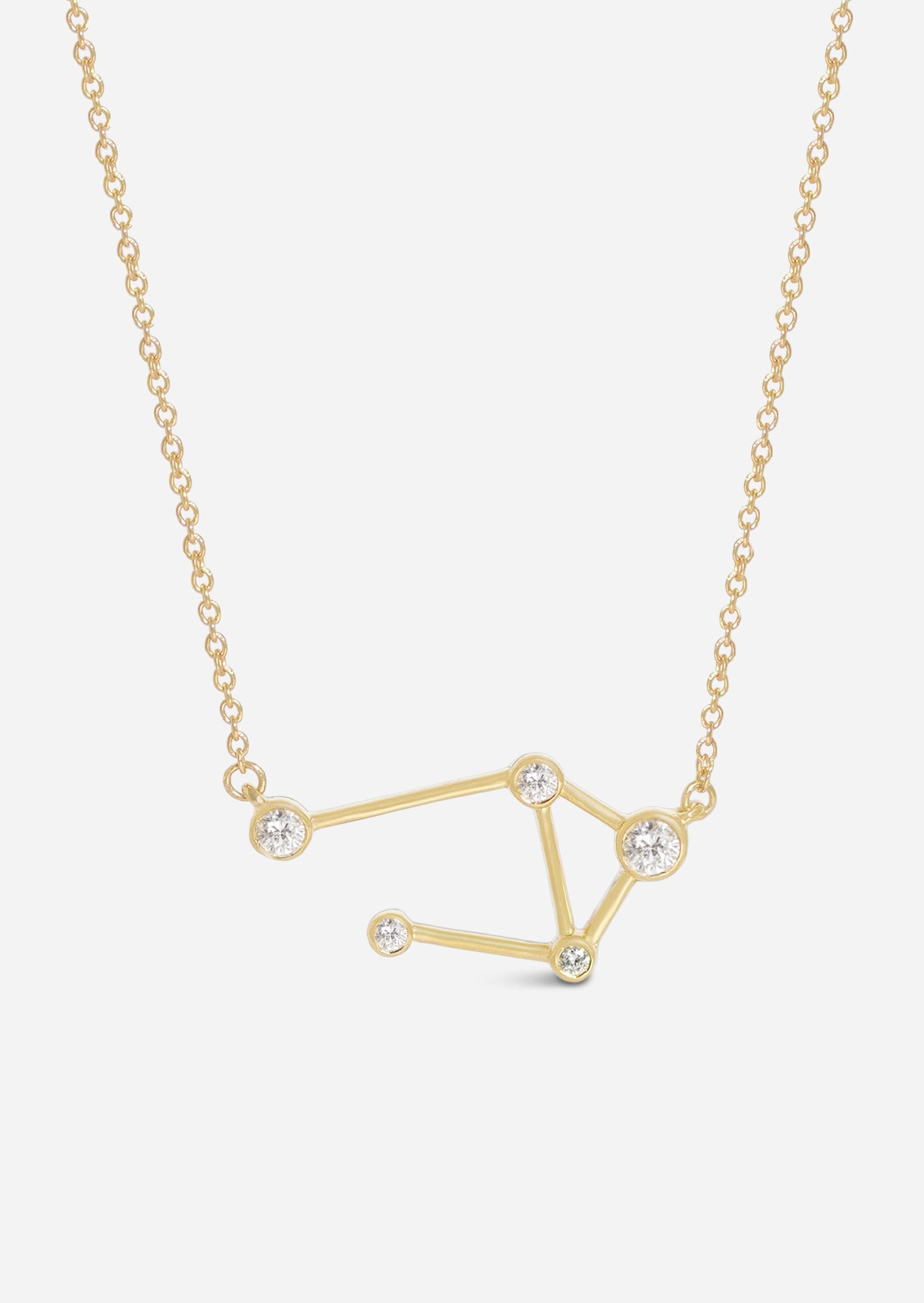 Charm Zodiac Sagittario In Oro 14 KT EP Con Catena A Corda 16-30