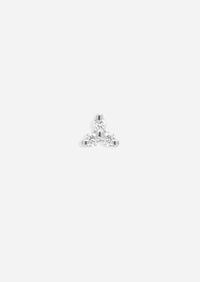 Mini Diamond Trio Threaded Flat Back Earring | Single