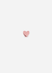 Mini Gold Heart Threaded Flat Back Earring | Single