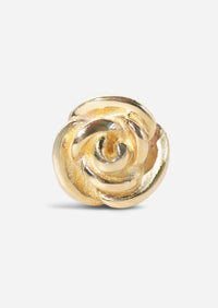 Gold Rose Threaded Flat Back Earring | Single