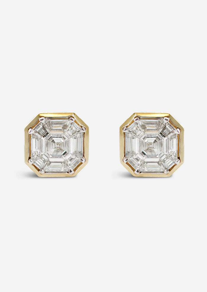 Mirror Asscher Earrings
