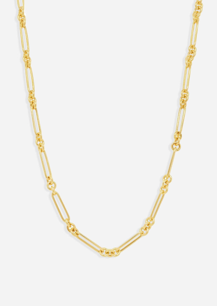 Oval and Round Link Chain Necklace