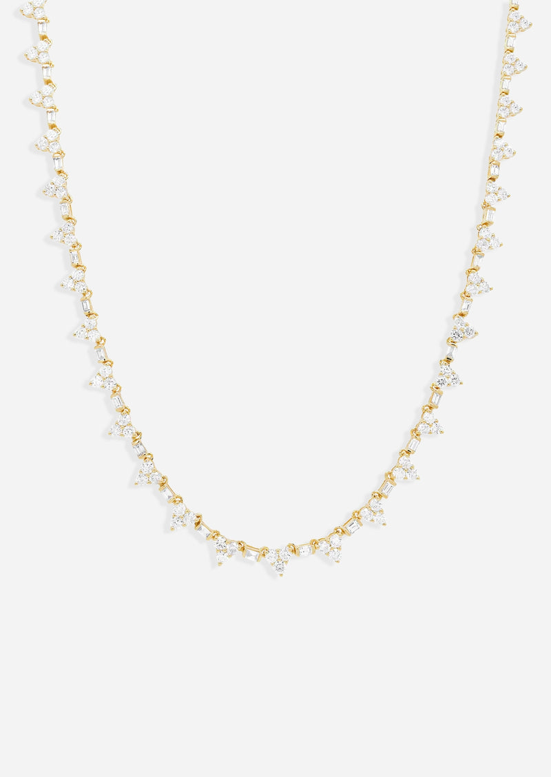 Pyramid Tennis Necklace