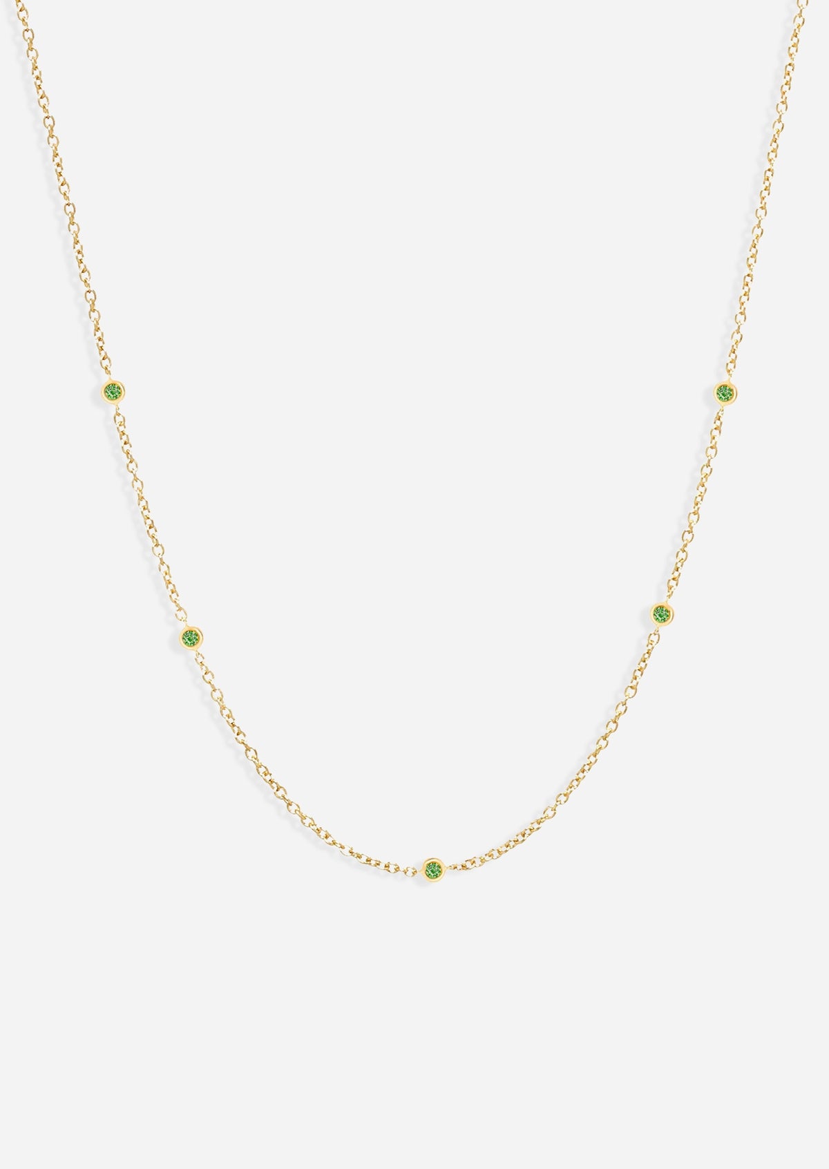 Sacred 5 Emerald Station Necklace