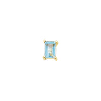 Mini Baguette Apatite Threaded Flat Back Earring | Single