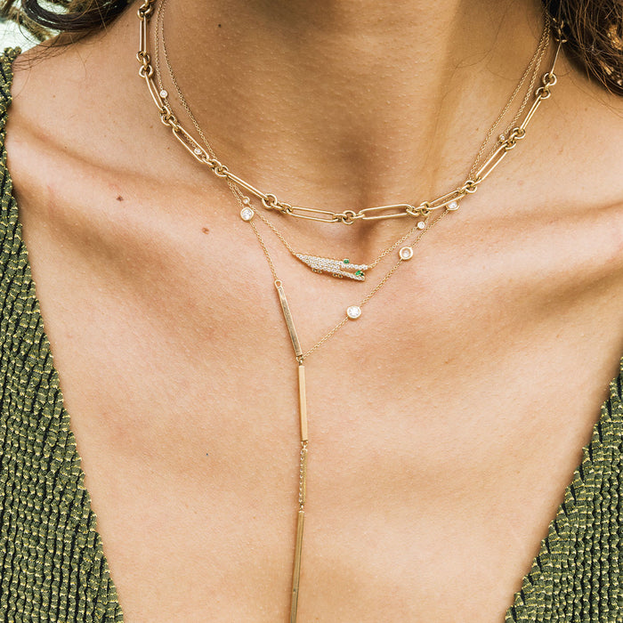 Diamond Gator Necklace