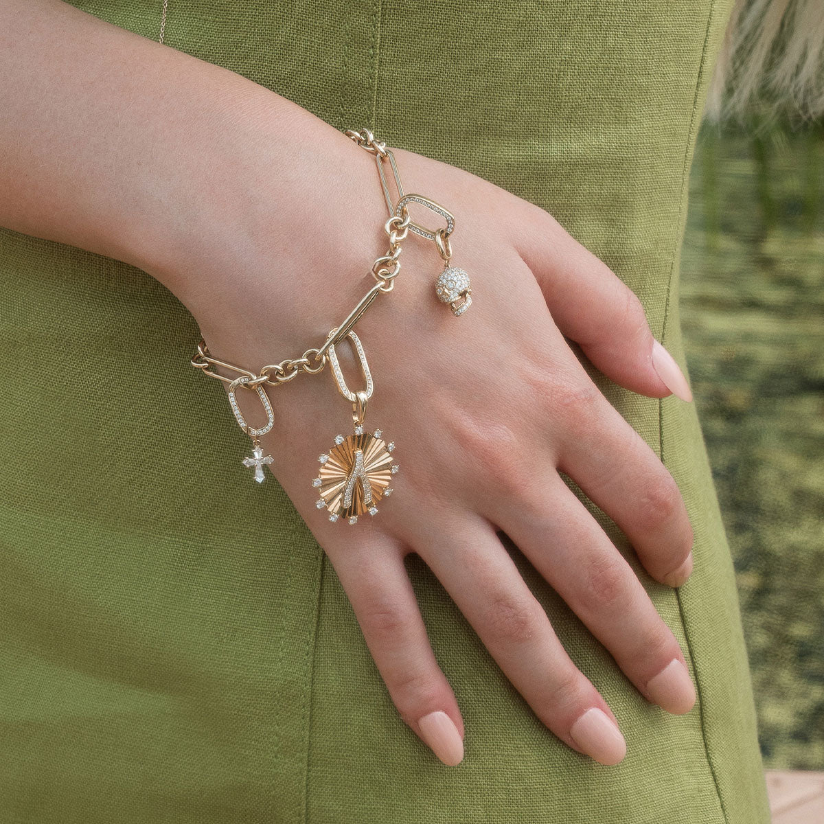 Oval and Round Link Bracelet