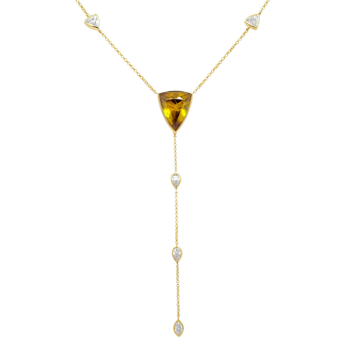 Sphene Lariat Necklace