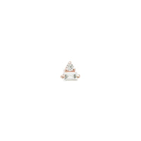 Trillion Duo Diamond Threaded Flat Back Earring | Single