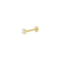 Trillion Duo Diamond Threaded Flat Back Earring | Single