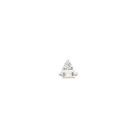 Trillion Duo Diamond Threaded Flat Back Earring | Single