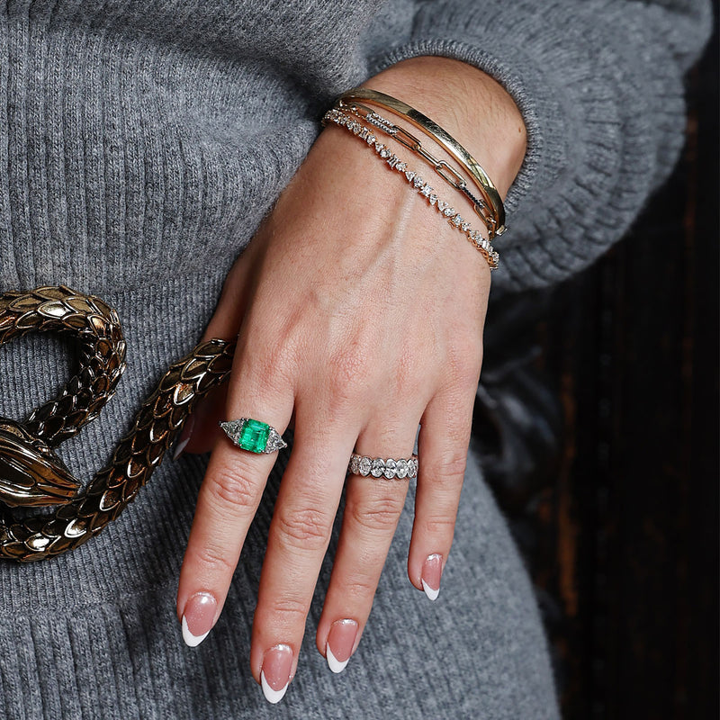 Emerald Trilogy Ring