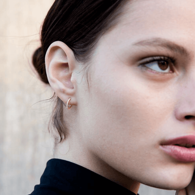 Large huggie 2025 hoop earrings