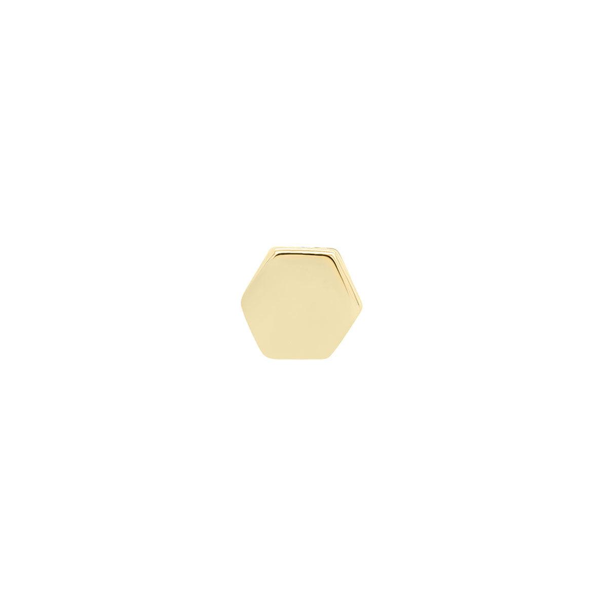 Dolphin Threaded Flat Back Studs (Pair) Gold / 6 mm