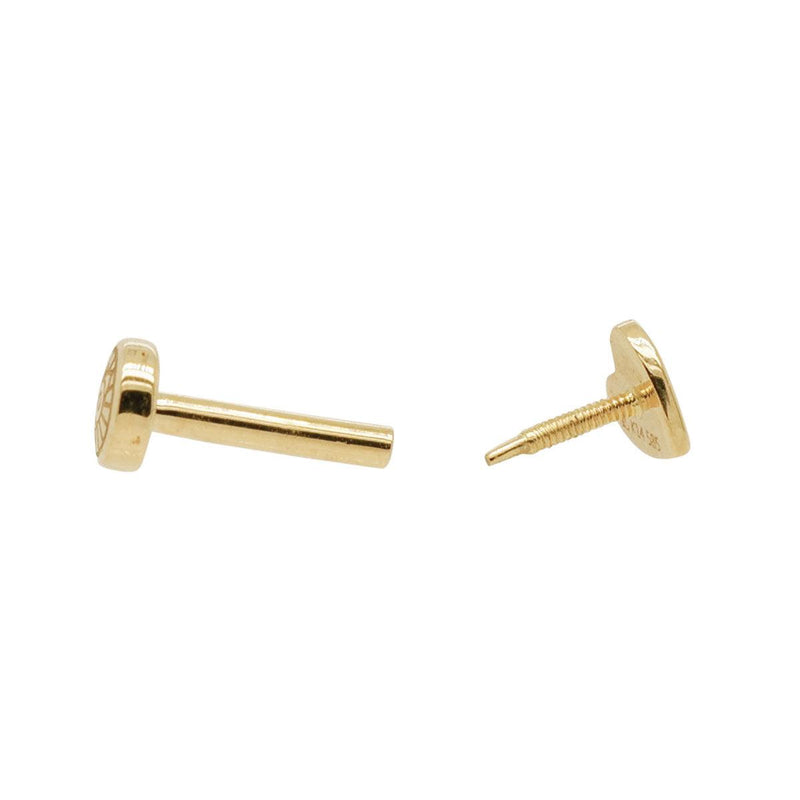 Hypoallergenic 14k Gold Flat Back Stud Earrings With 2mm 4mm Tiny