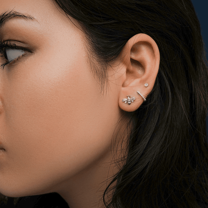 Small flat stud earrings deals