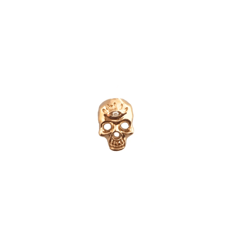 Third Eye Skull Earring | .5GMS .01CT | Single - Porter Lyons