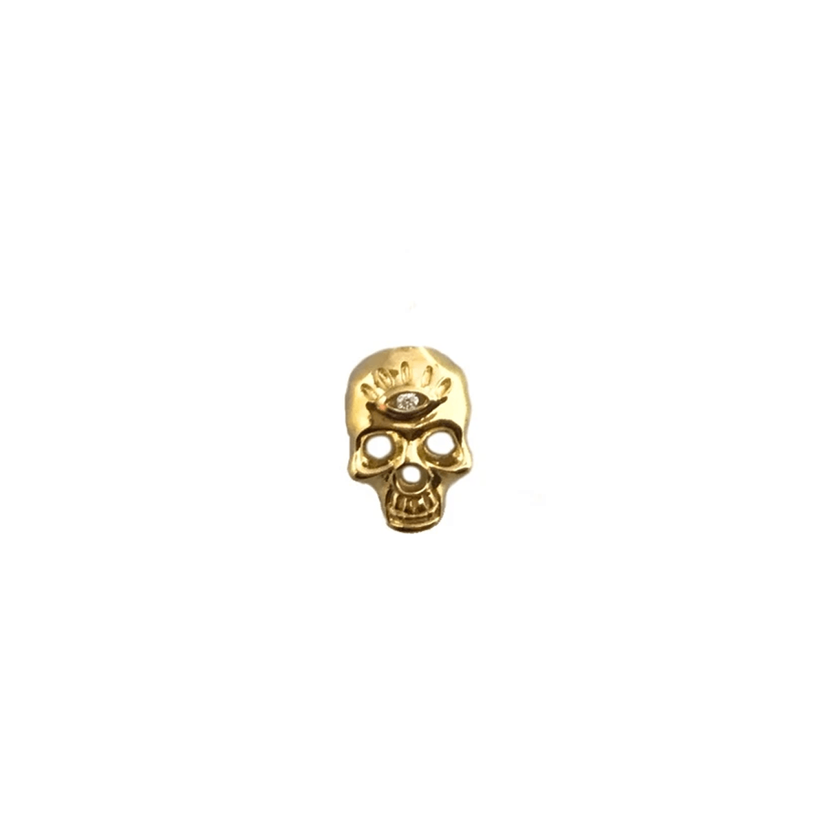 Gold skull best sale earrings