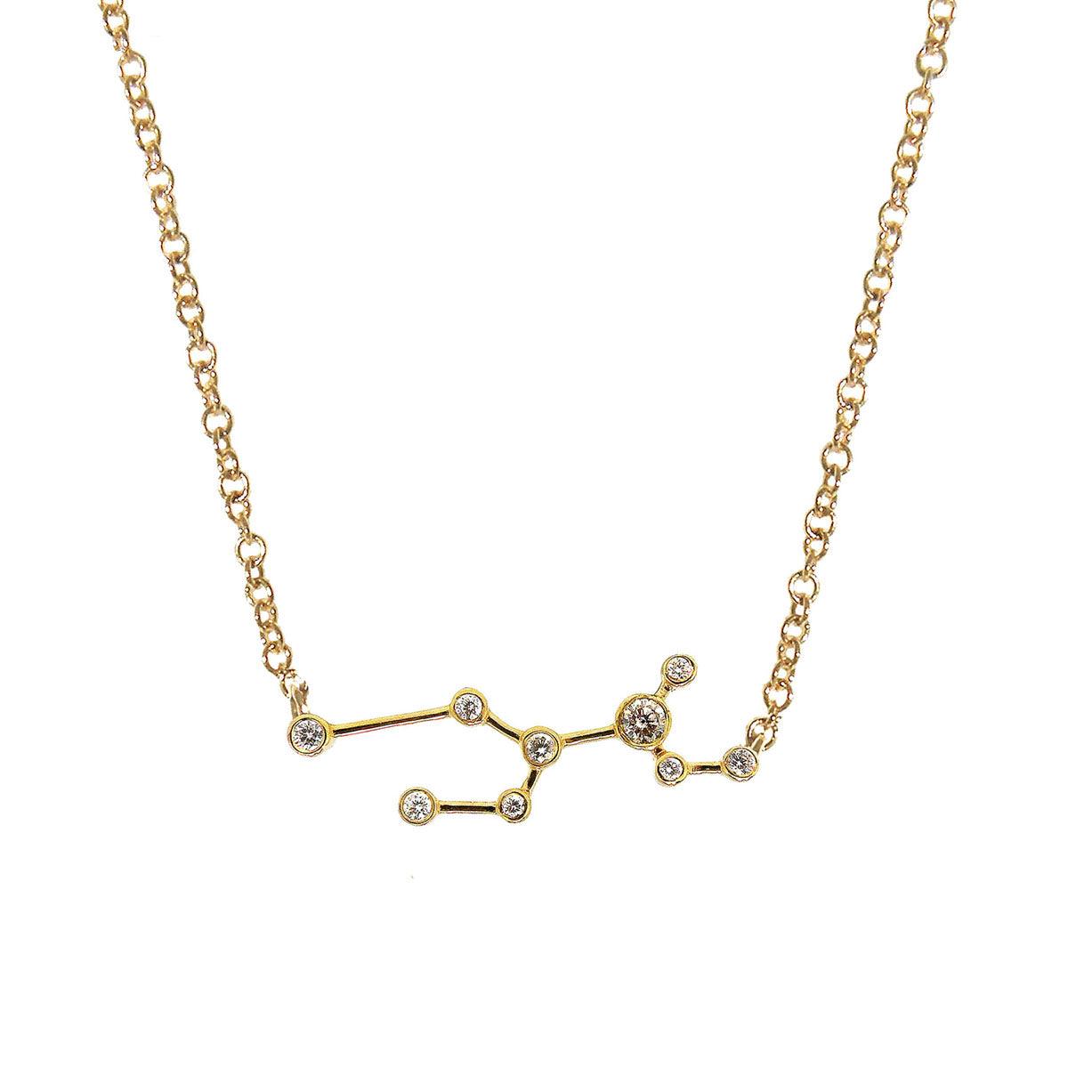 Virgo Zodiac Necklace 14K Gold – Porter Lyons