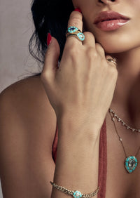 Ankh Inlay Ring - Diamond