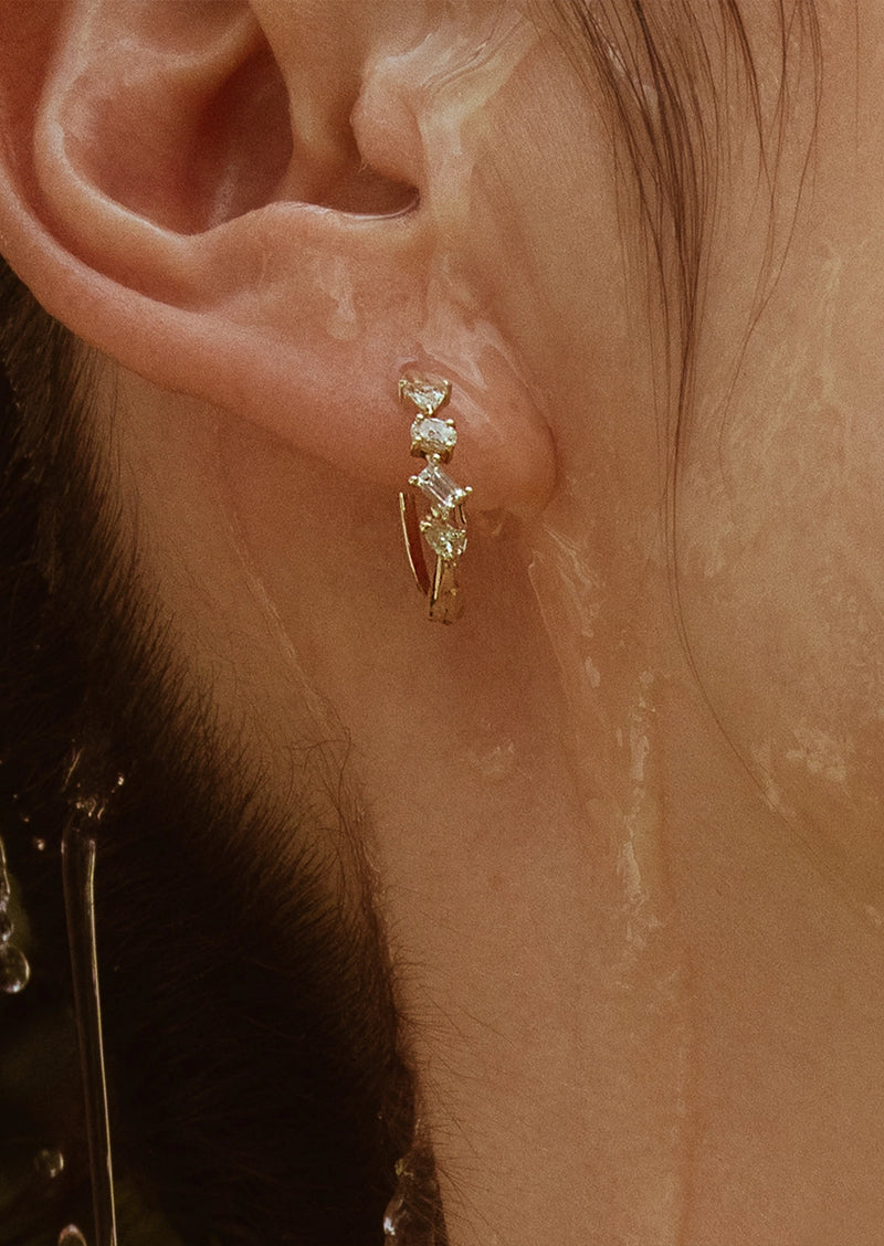 Confetti Diamond Hoop | Single