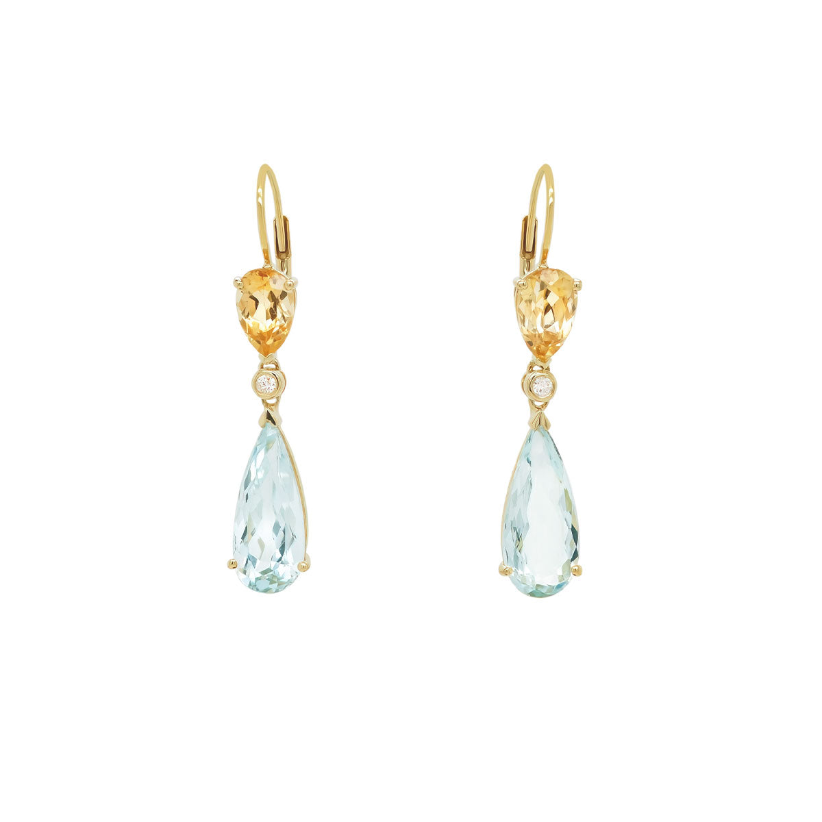 Penelope Earrings | Aquamarine + Topaz