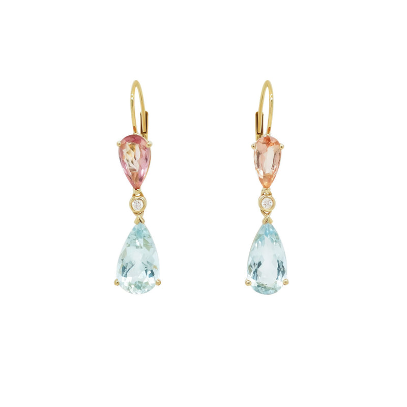 Penelope Earrings | Aquamarine + Topaz