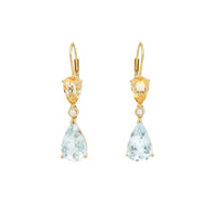 Penelope Earrings | Aquamarine + Topaz