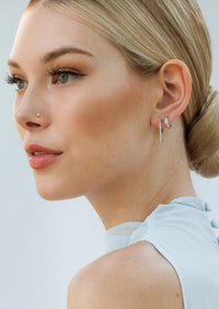 Mirror Baguette Hoop | Single