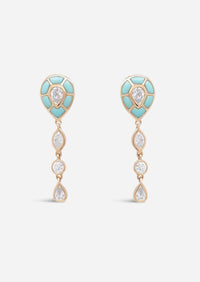Ankh Inlay Earrings - Diamond