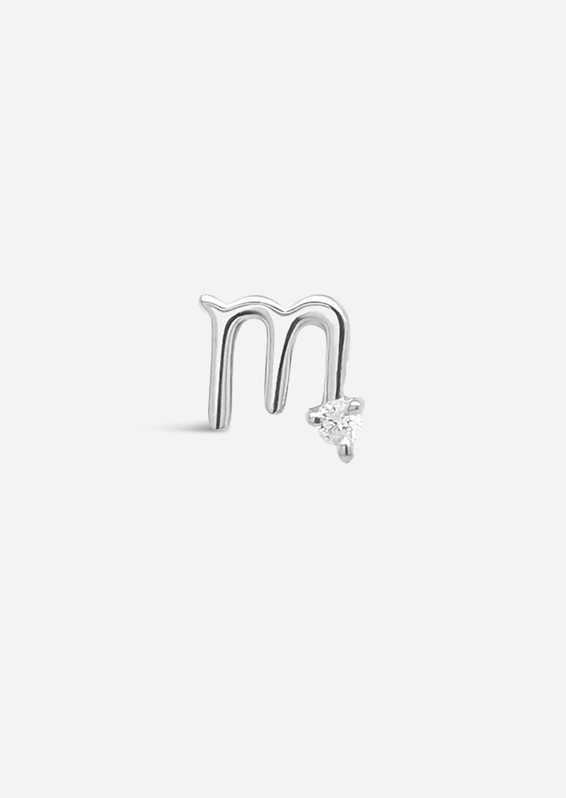Scorpio Threaded Flat Back Earring
