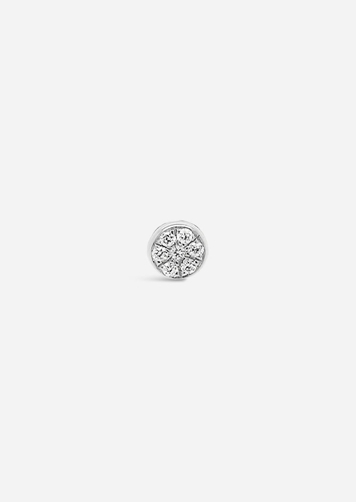 Mini Sun Threaded Flat Back Earring | Single
