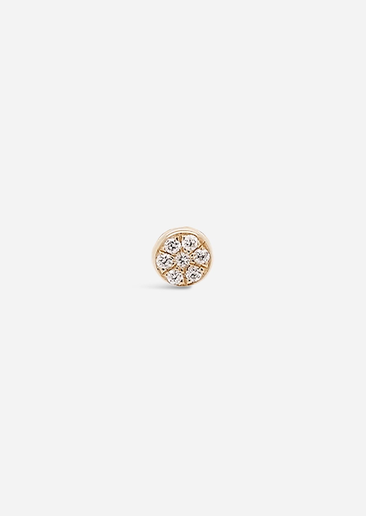 Mini Sun Threaded Flat Back Earring | Single