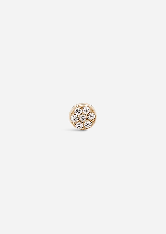 Mini Sun Threaded Flat Back Earring | Single