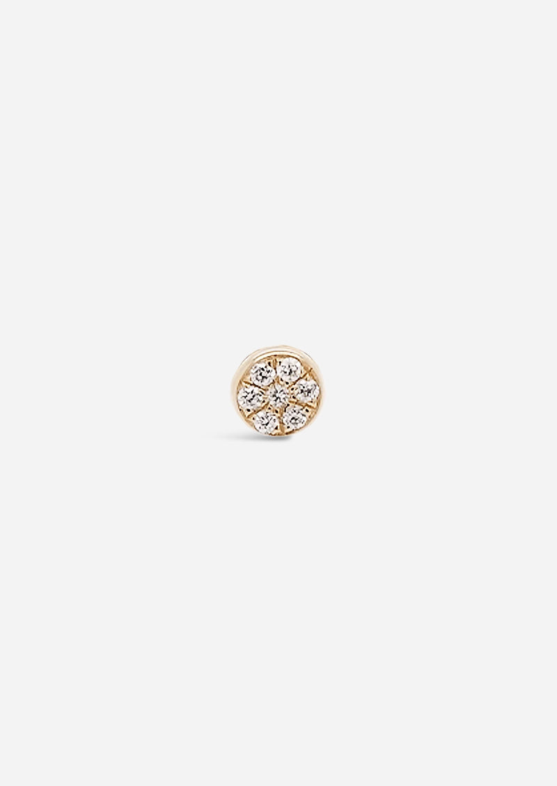 Mini Sun Threaded Flat Back Earring | Single