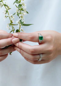 Emerald Trilogy Ring