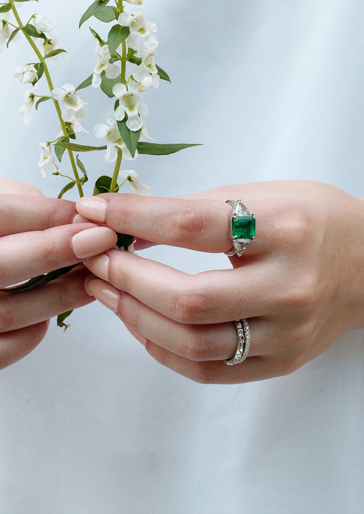 Emerald Trilogy Ring
